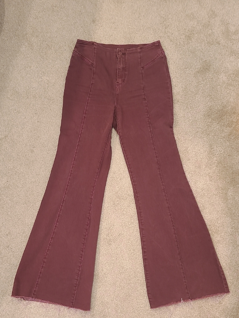 Free People We The Free CRVY Dusty Mauve High-Rise Pants